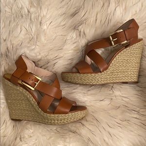 Michael Kors tan Wedges size 7.5